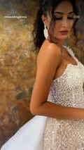 NIL 302 Ivory Ball Gown Crystal Beaded Tulle Wedding Dress - Image 1