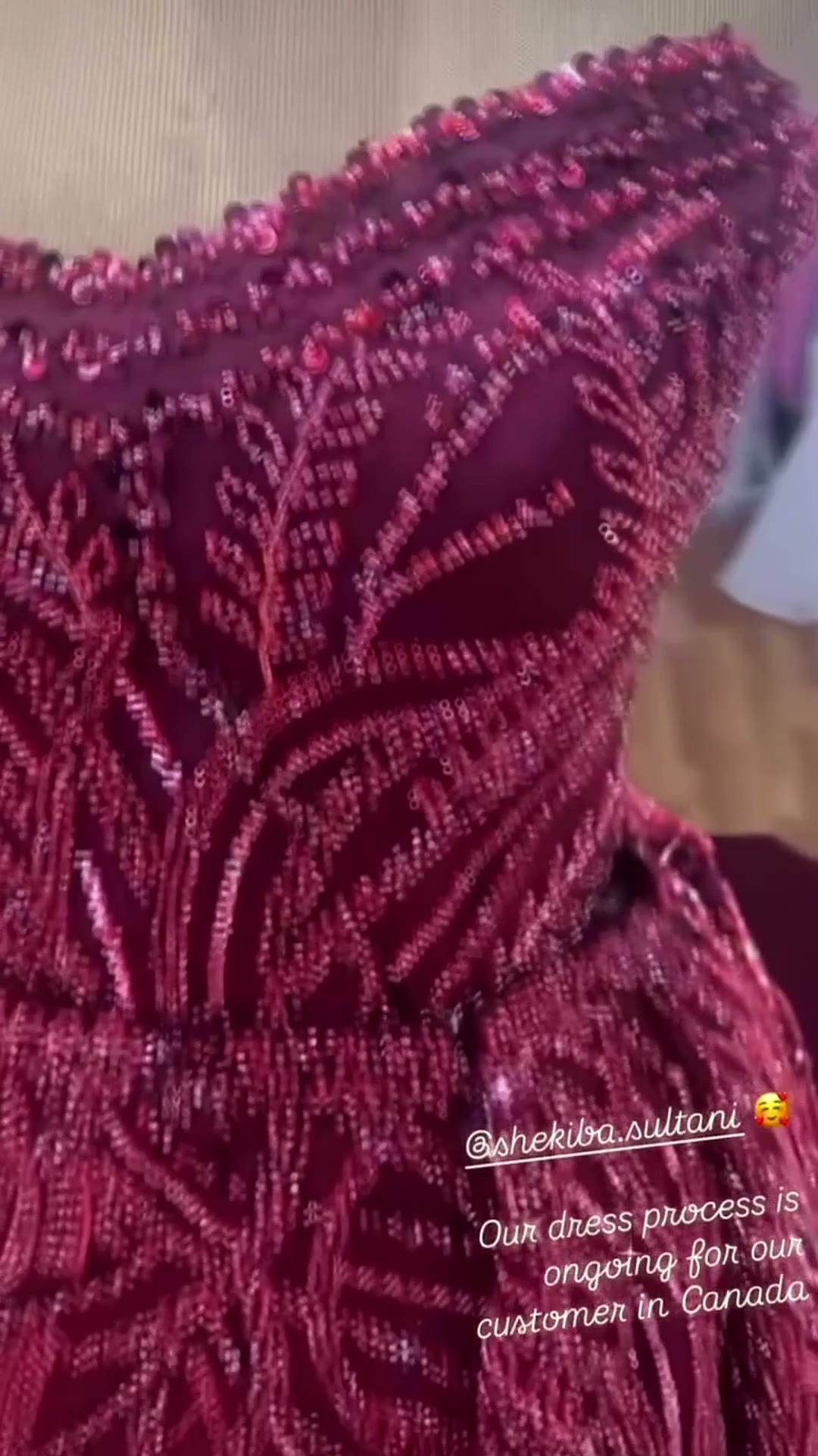 NIL 336 Fuchsia Ball Gown Beaded Tulle Engagement Dress - Image 4
