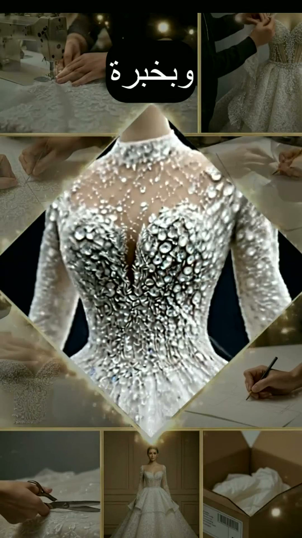 NIL 365 Silver Ball Gown Crystal Beaded Glitter Tulle Wedding Dress - Image 2