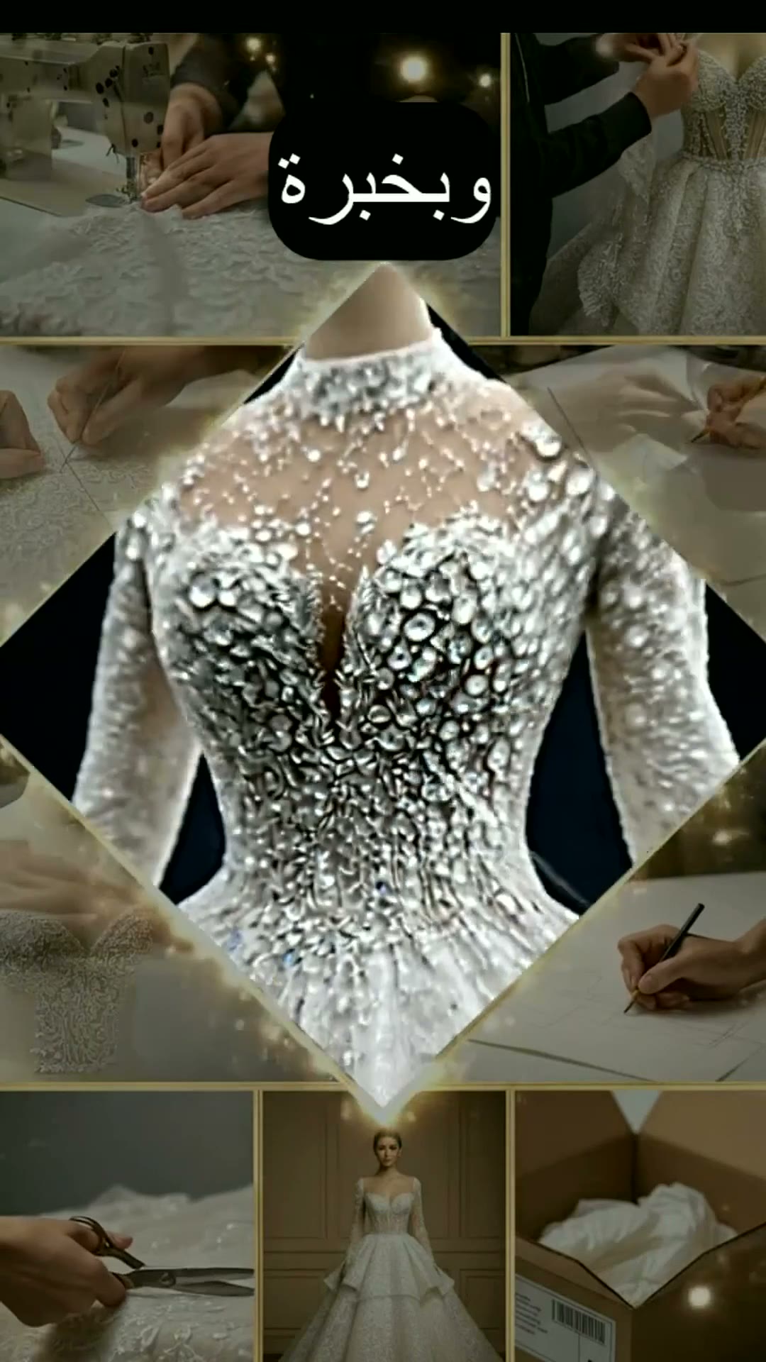 NIL 365 Silver Ball Gown Crystal Beaded Glitter Tulle Wedding Dress - Image 2