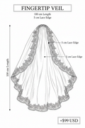 Fingertip Veil Black & White Technical