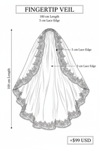 Fingertip Veil Black & White Technical