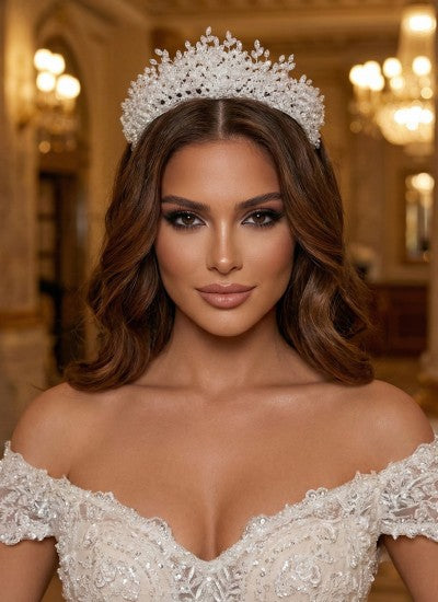 GALAZITA-GETA | Galata Medium Zircon Crystal Bridal Crown