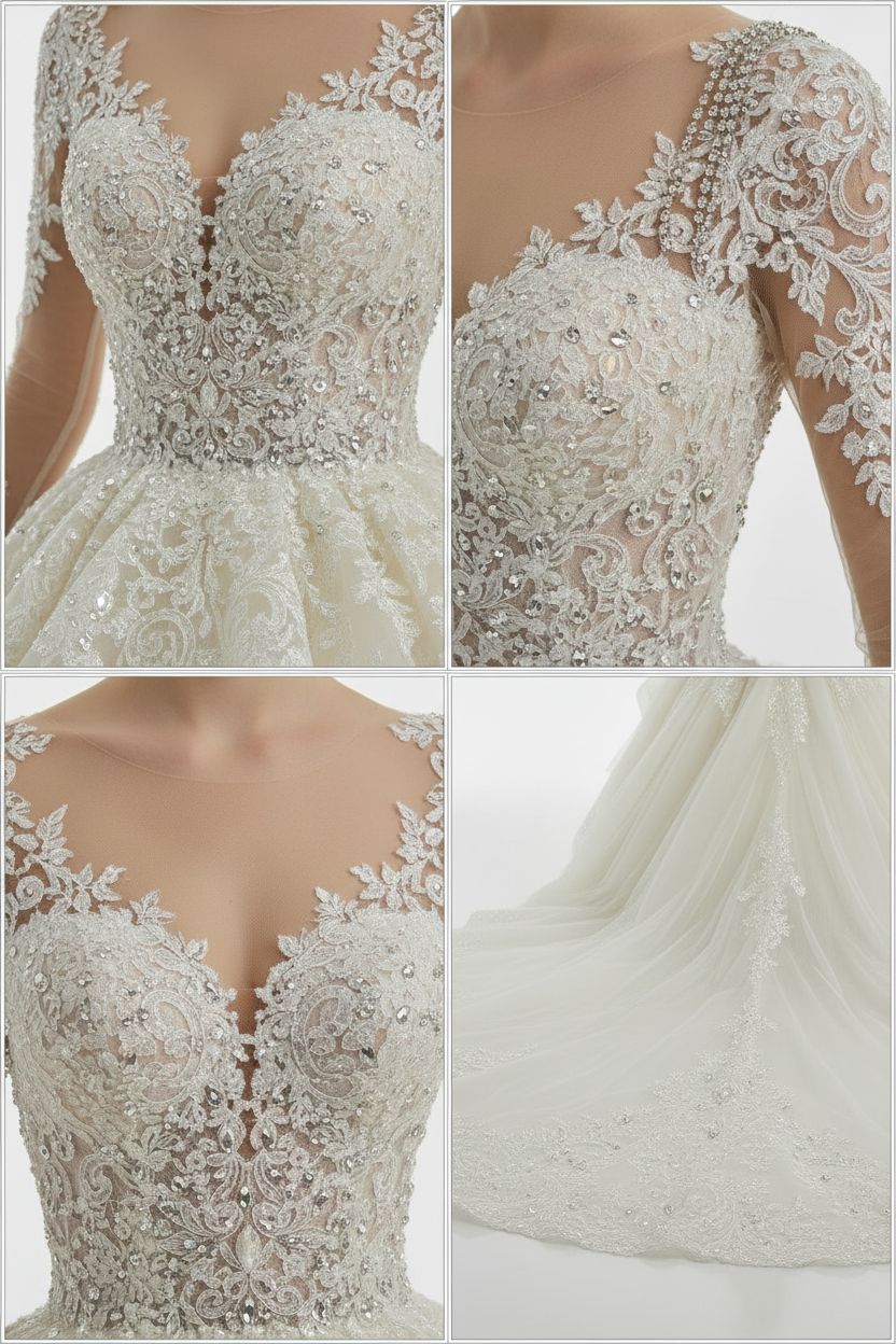 NIL-129-SOFT-IVORY-PRINCESS-BALL-GOWN-WEDDING-DRESS-HAUTE-COUTURE-ILLUSION-NECKLINE-CRYSTAL-STRAP-ULTRA-CRYSTAL-EMBROIDERY-NATURAL-WAIST-ROYAL-TRAIN-HAUTE-COUTURE--GULF-LUXURY-FRONT-VIEW