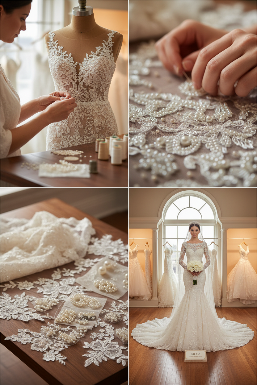 NIL-137-SOFT-IVORY-MERMAID-WEDDING-DRESS-PEARL-LACE-BATEAU-NECKLINE-LONG-SLEEVE-PEARL-HAND-EMBROIDERY-FITTED-WAIST-ROYAL-TRAIN-VINTAGE-ROMANTIC--GULF-MODEST-FRONT-VIEW