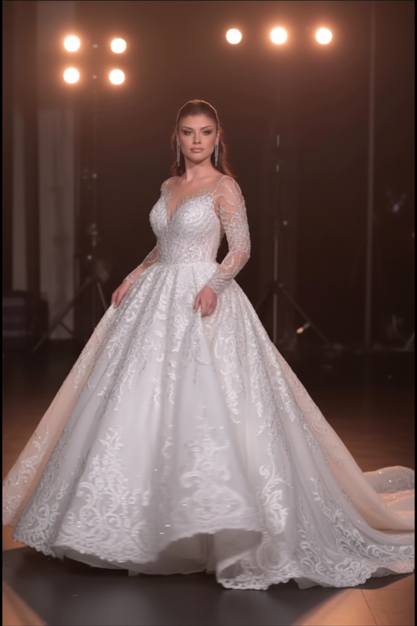 Hareketli Kapanış - NIL Wedding Dress NNC069