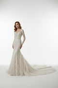 NIL-131 Champagne Ivory Mermaid Wedding Dress