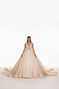 NIL-111 Champagne Royal Ball Gown – Front View