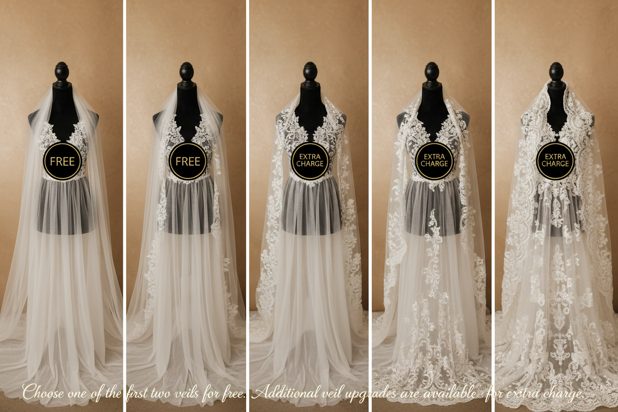 NIL Wedding Dress NNC015 - Veil Options