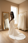 NIL-064 Oversized Bow Back Gown – 3/4 Angle
