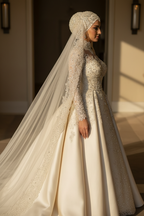 NIL Wedding Dress NNC011 - Side Profile View