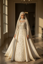 NIL Wedding Dress NNC011 - Natural Walking Pose