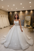 NIL-268 Sequin Crystal Ballgown - Full Body Front View