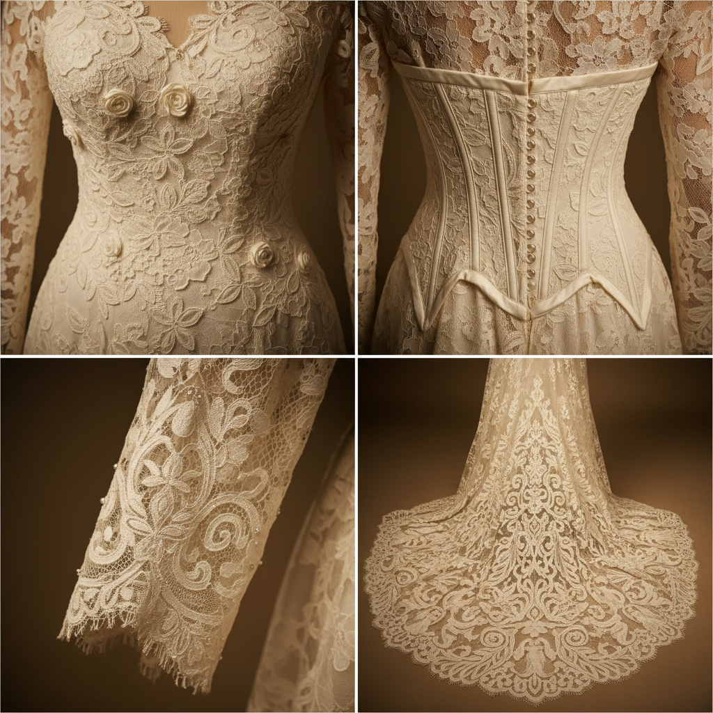 NIL-050 Lace & Craftsmanship Detail Collage