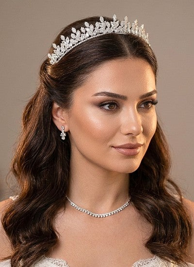 KARENZITA-GETA | Karen Small Zircon Crystal Bridal Tiara
