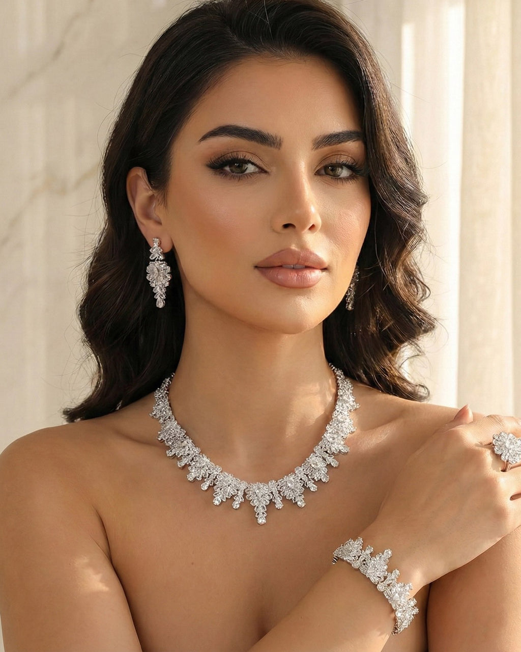 NNC-025 | Koor Zircon Stone Set Necklace