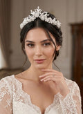 LAMAZITA-INTAGETA | Lama Zircon Crystal & Pearl Bridal Tiara