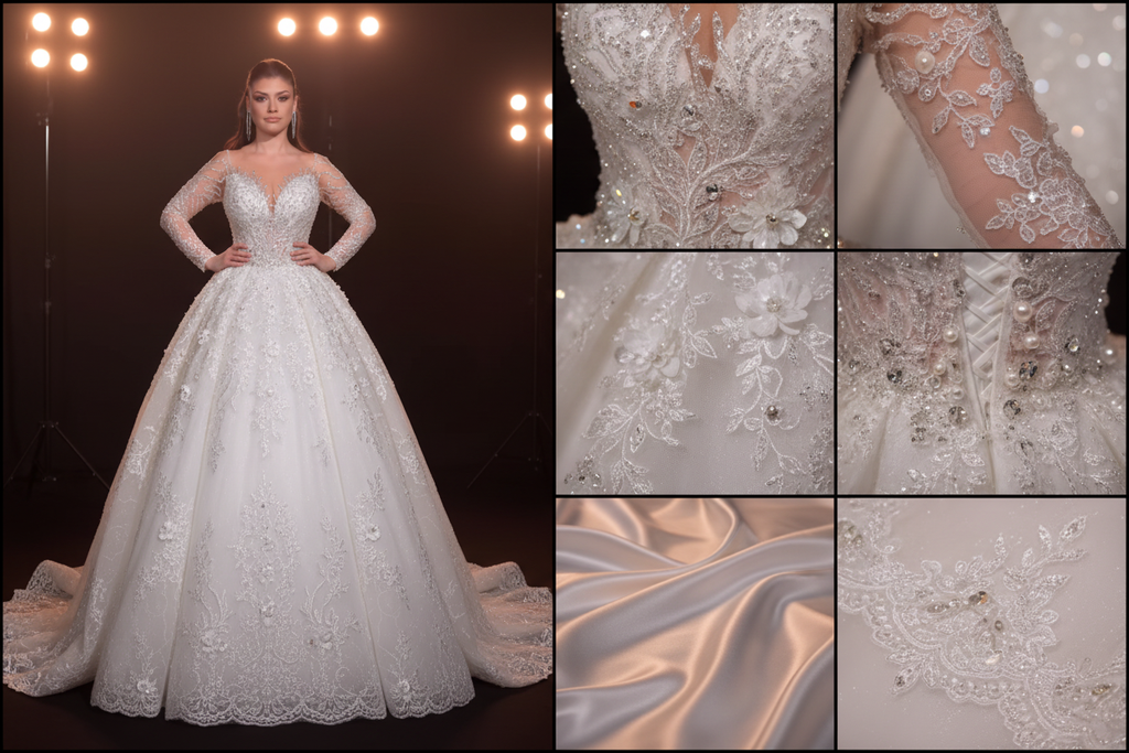 Malzeme ve Dantel Detay - NIL Wedding Dress NNC069