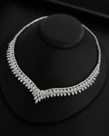 NNC-005 | Spike Snowflake Mixed Zircon V-Necklace