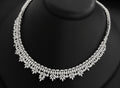 NNC-011 | Baguette Round Zircon V-Necklace