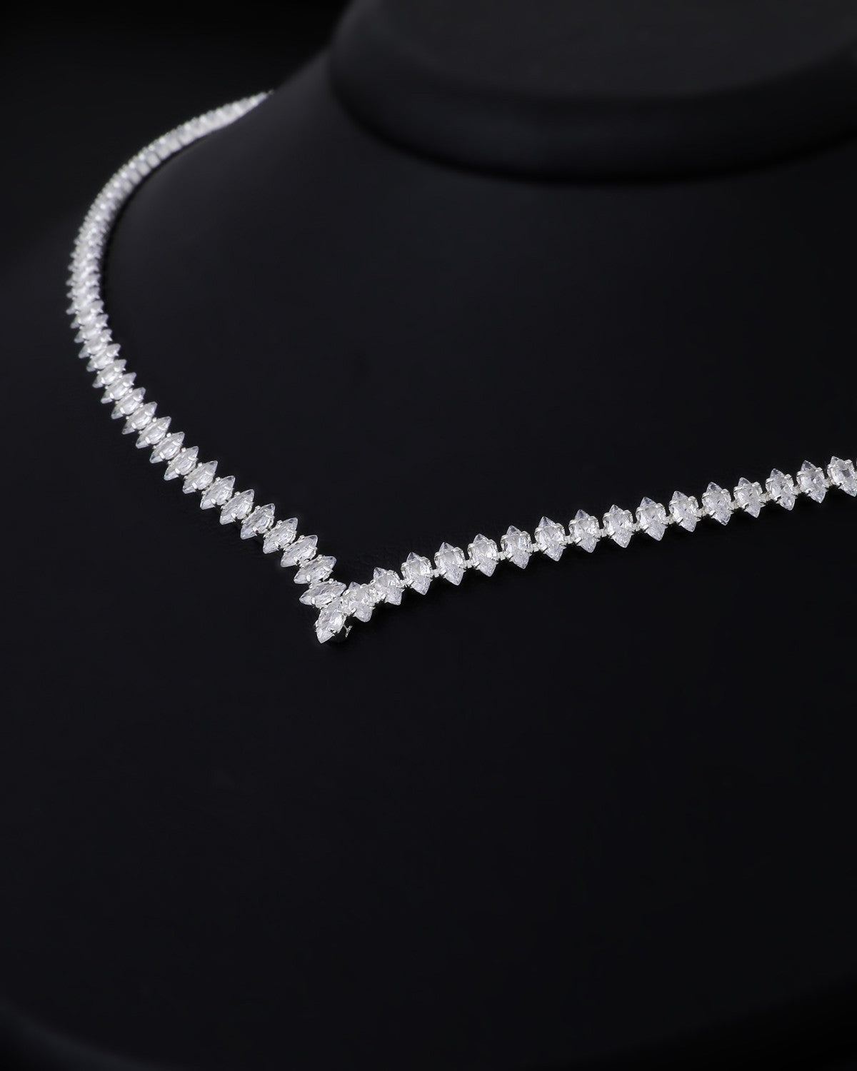 NNC-027 | Pearl & Crystal Bead Bridal Set Necklace