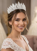 NNC-065 | SABORZITA-INTAGETA | Sabar Medium perla & Zircon Svatební Crown
