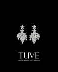 NNC-037 | Tuve Zircon Stone Floral Motif Earrings