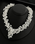 NNC-029 | Unea Zircon Stone & Crystal Bead Pearl Detail Set Necklace