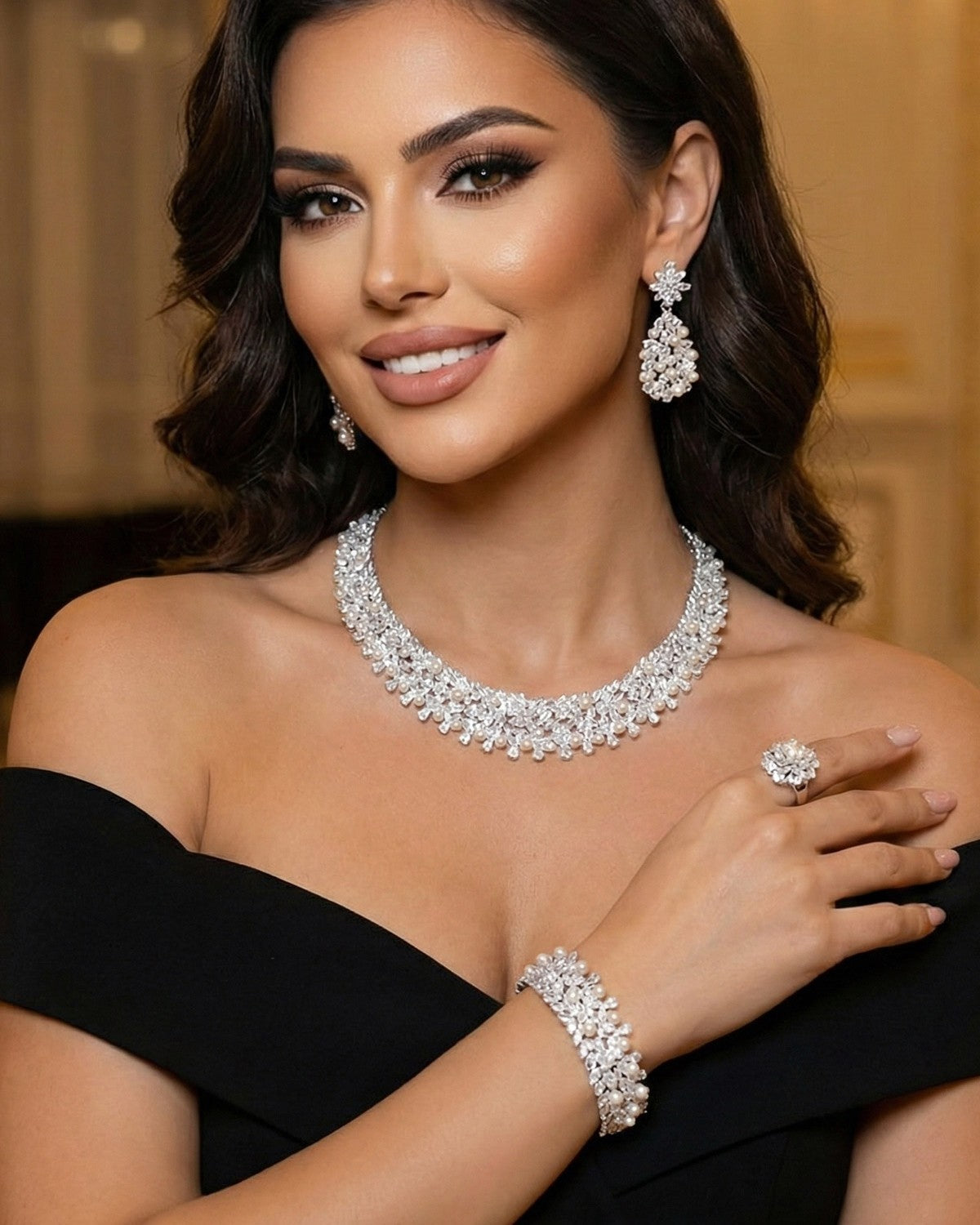 NNC-018 | Wei Zircon Stone Set Necklace