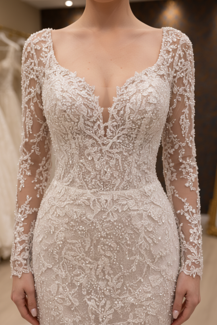 Yakın Plan Bodice & Neckline